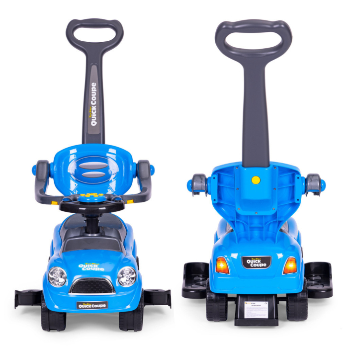 Homelux Ride-on rider cărucior cu mers pe jos scaun cu rotile mâner sunete albastru [9]