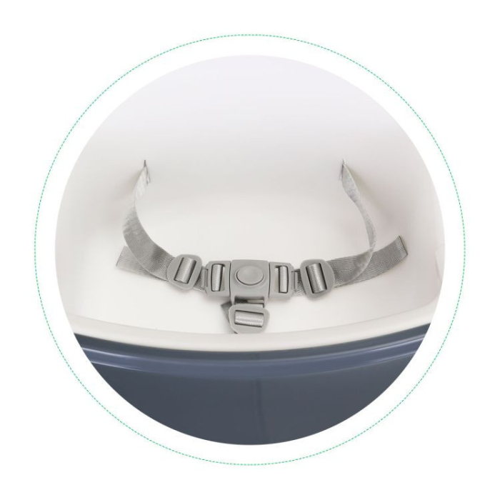 Homelux Scaun de hrănire 2 în 1 cu tavă și centuri alb [9]