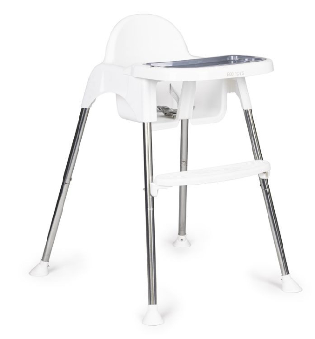 Homelux Scaun de hrănire 2 în 1 cu tavă și centuri alb [6]