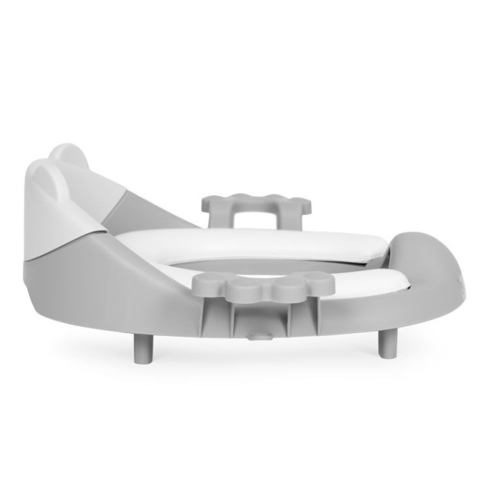 Homelux Scaun de toaletă cu urechi și pernă moale gri [4]