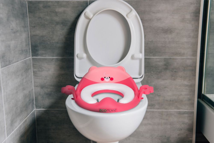 Homelux Scaun de toaletă cu urechi și pernă moale roz [8]