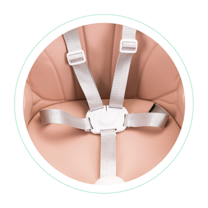 Homelux Scaun înalt 2 în 1 cu tavă detașabilă și ham în 5 puncte roz [8]