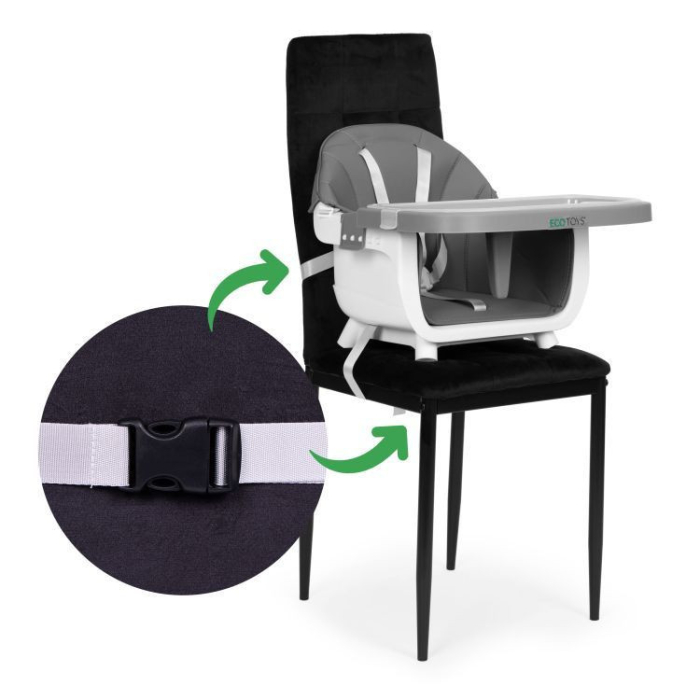 Homelux Scaun înalt pentru copii 2 în 1 gri [8]