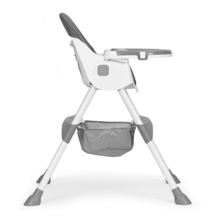 Homelux Scaun înalt pentru copii cu tavă și coș cu ham de siguranță în 5 puncte gri [6]