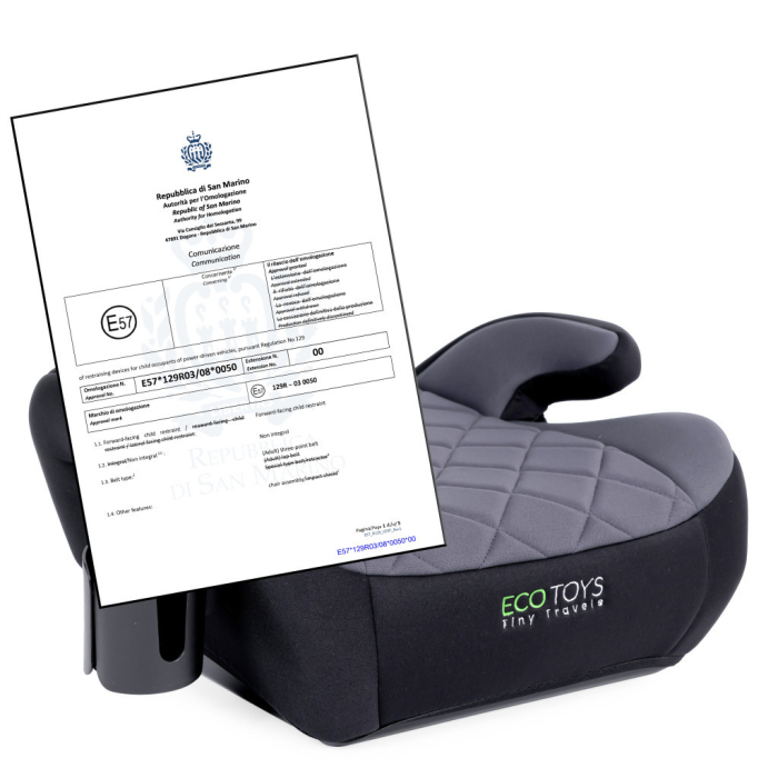 Homelux Scaun înălțător auto pentru copii i-SIZE cu suport pentru pahare înălțime 125-150 cm [7]