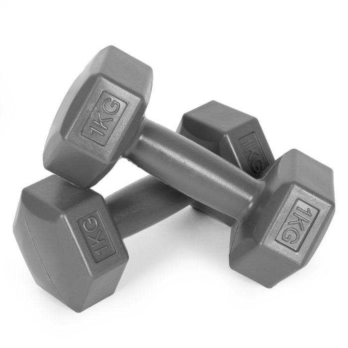 Homelux Set barbell hexagonal 2x1 kg gri [5]