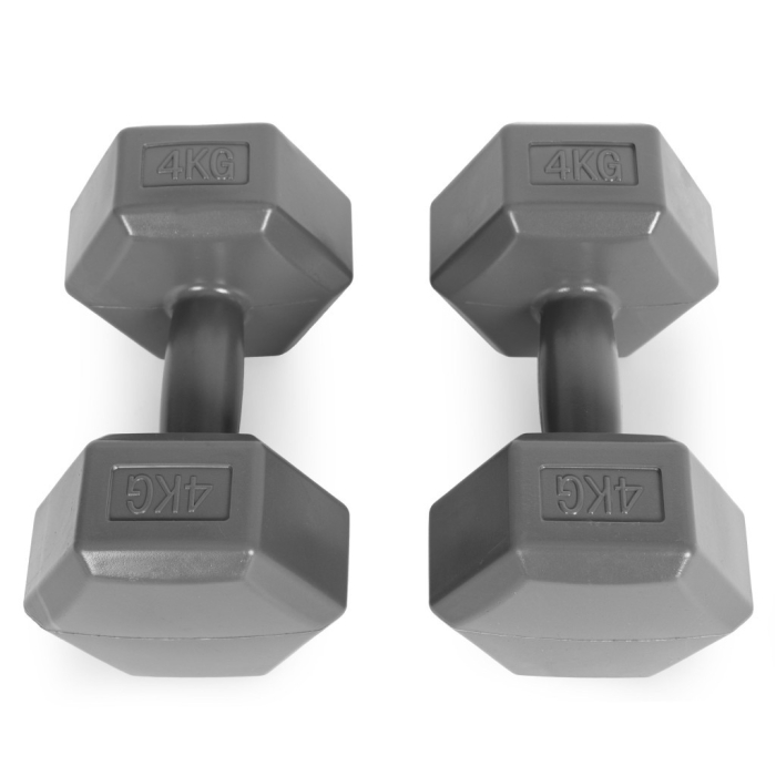 Homelux Set barbell hexagonal 2x4 kg gri [3]