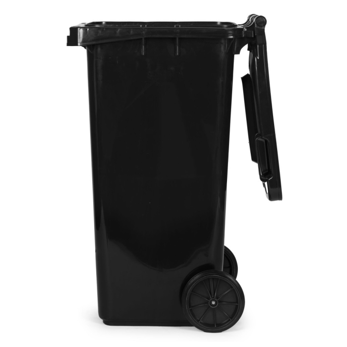 Homelux Set coș de gunoi 2x120L negru, maro, cu roți de cauciuc [6]