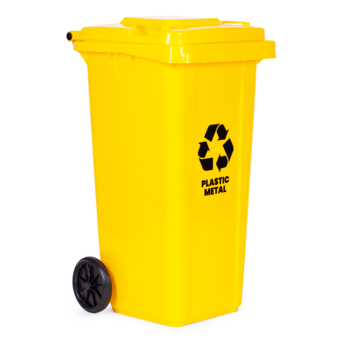 Homelux Set coș de gunoi 3x120L albastru, verde, galben cu roți de cauciuc [6]