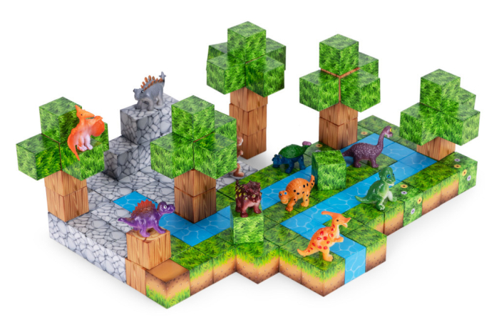 Homelux Set de blocuri de construcție magnetice dinozaur 142 piese [5]