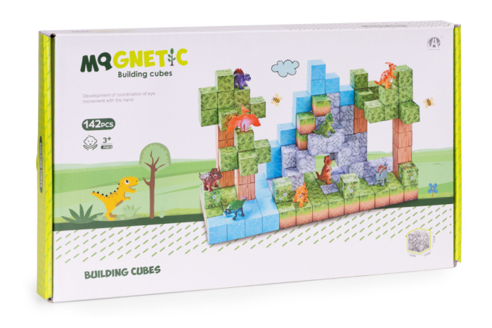 Homelux Set de blocuri de construcție magnetice dinozaur 142 piese [9]