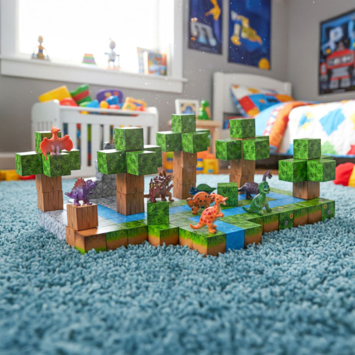 Homelux Set de blocuri de construcție magnetice dinozaur 142 piese [3]