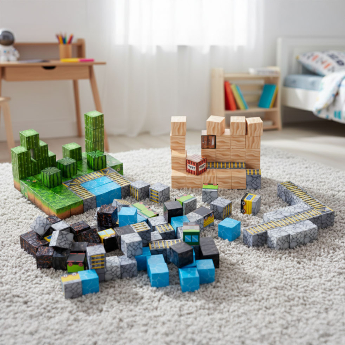 Homelux Set de blocuri de construcție magnetice Wild West 169 piese [8]