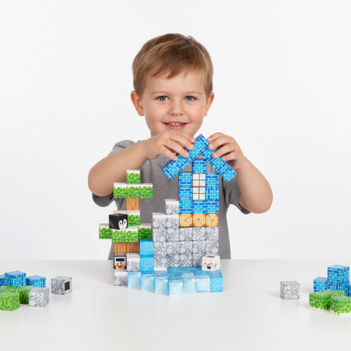 Homelux Set de blocuri de construcție magnetice Winter World 124 piese [6]