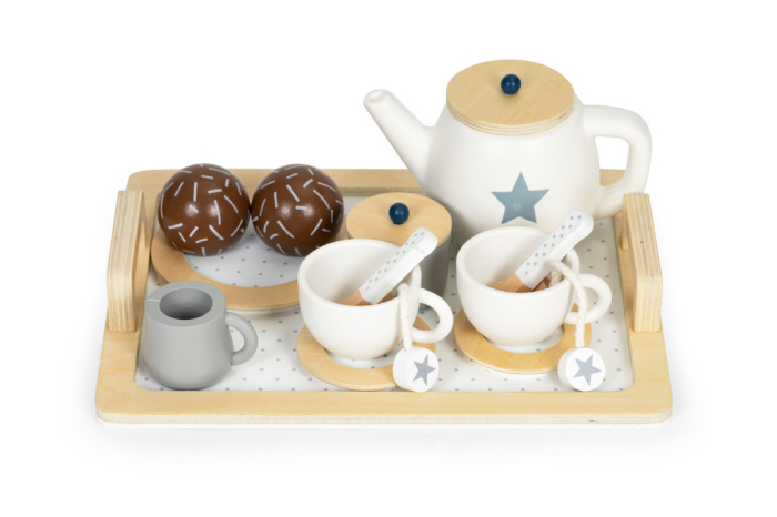 Homelux Set de ceai din lemn cu ceainic și cești 17 bucăți [2]