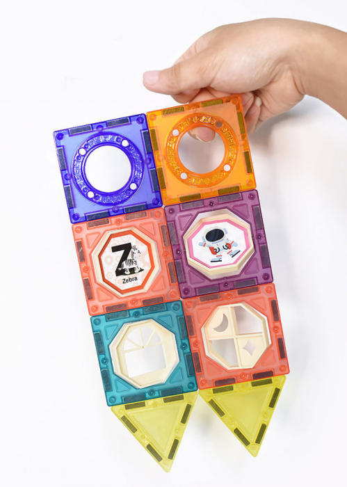 Homelux Set de jocuri de construcție cu bile magnetice fosforescente în întuneric cu 166 de blocuri de construcție creative [5]