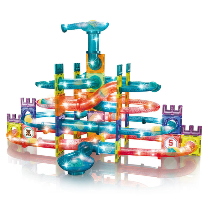 Homelux Set de jocuri de construcție cu bile magnetice fosforescente în întuneric cu 166 de blocuri de construcție creative [3]