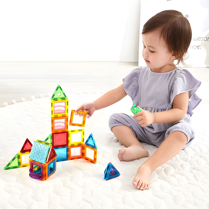 Homelux Set de jucării de construcție magnetice 130 piese robot, pompier, avion etc. [7]