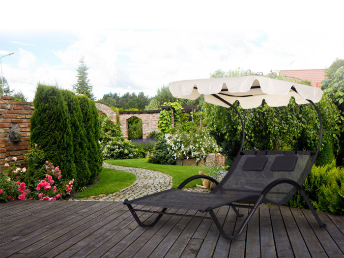 Homelux șezlong dublu cu copertină [7]