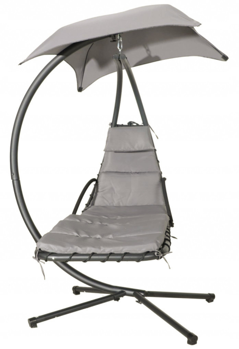 Homelux Șezlong hamac de grădină, gri [5]