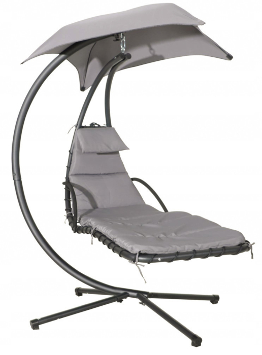 Homelux Șezlong hamac de grădină, gri [4]
