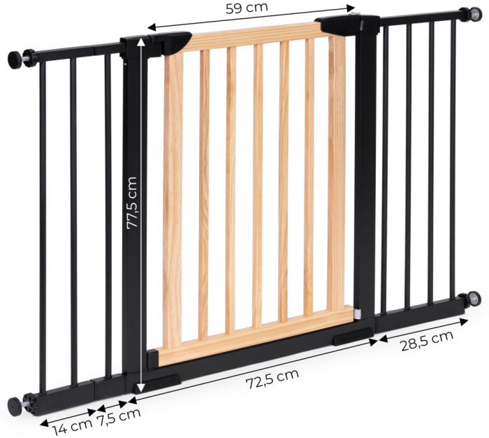 Homelux Șină de siguranță 74-130 cm pentru scări și uși din metal și lemn [10]