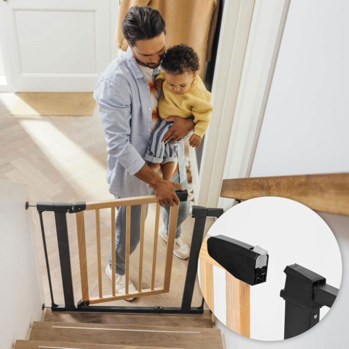 Homelux Șină de siguranță pentru scări și uși 74-100 cm din metal și lemn [4]
