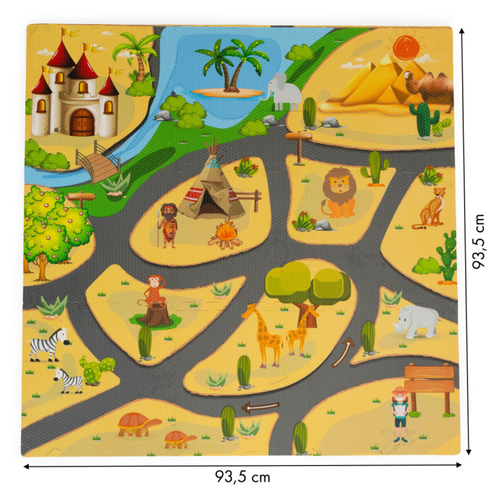Homelux Spumă burete joc mat safari puzzle 9pcs 93x93cm [5]