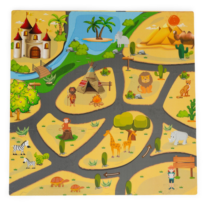 Homelux Spumă burete joc mat safari puzzle 9pcs 93x93cm [2]