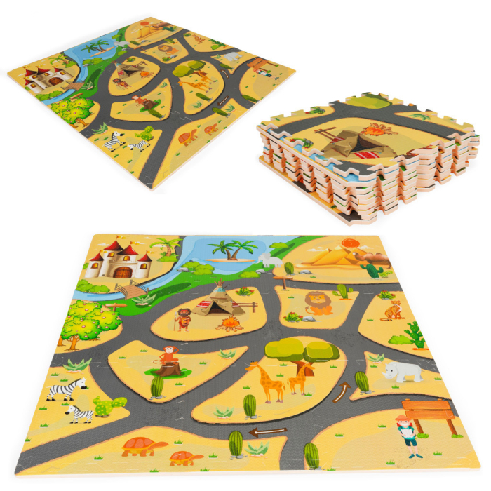 Homelux Spumă burete joc mat safari puzzle 9pcs 93x93cm [6]