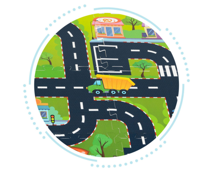 Homelux Spumă burete puzzle covor covor oraș străzi [5]