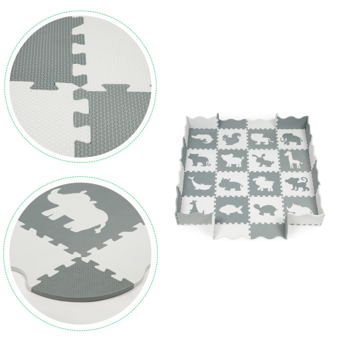 Homelux Spumă puzzle covor cu gard 36 elemente [5]