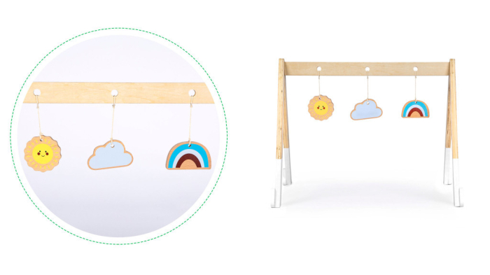 Homelux Stand de formare pentru copii din lemn cu jucării [4]