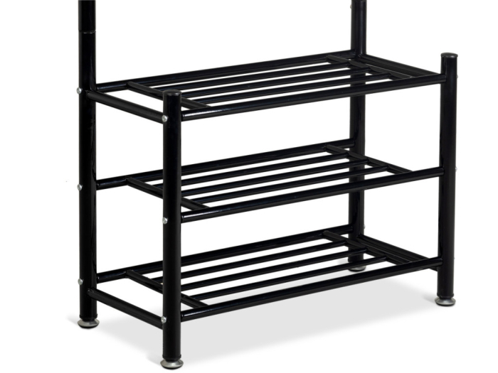 Homelux Suport de haine în picioare cu suport pentru pantofi negru [8]