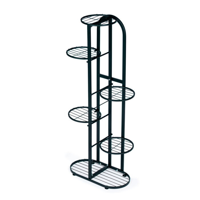 Homelux Suport metalic modern pentru flori 6 niveluri, negru [3]