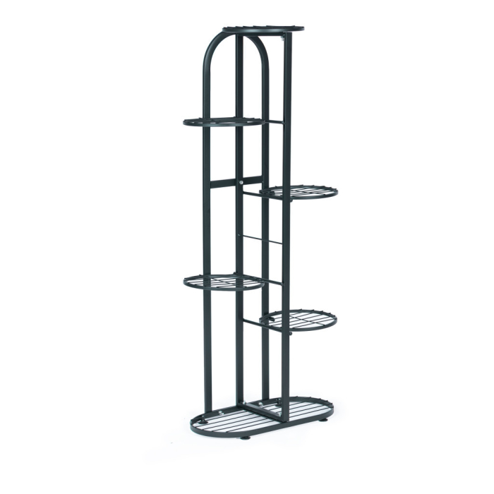 Homelux Suport metalic modern pentru flori 6 niveluri, negru [6]