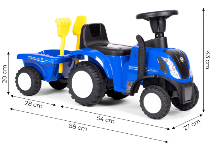 Homelux Tractor cu volan interactiv și sunete albastre [10]