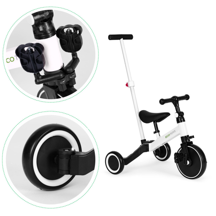 Homelux Triciclu cu trei roți cu scaun cu rotile 2 în 1 [6]