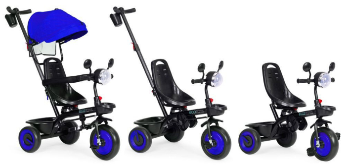 Homelux Triciclu triciclu cu scaun pivotant și parasolar 3in1 vânt [7]