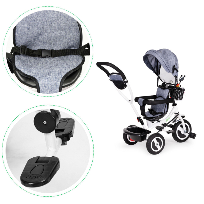 Homelux Tricycle tricycle tricycle swivel awning with durable tyres grey [5]