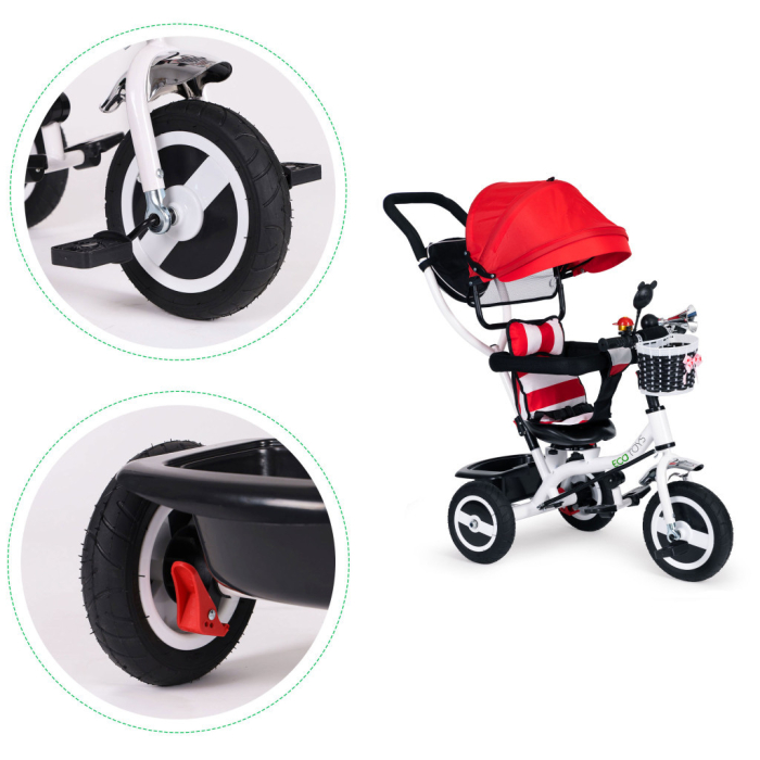 Homelux Tricycle tricycle tricycle swivel awning with durable tyres red [6]
