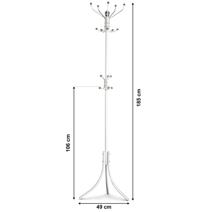 Homelux Umeraș în picioare cu 16 umerașe alb [7]