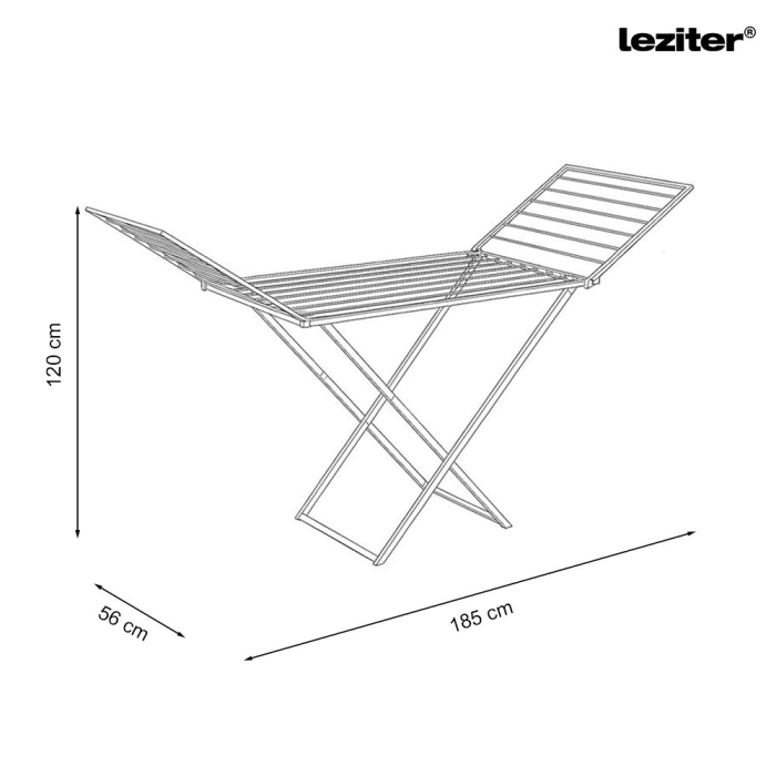 Homelux Uscător de rufe 185x56x120 cm alb [3]