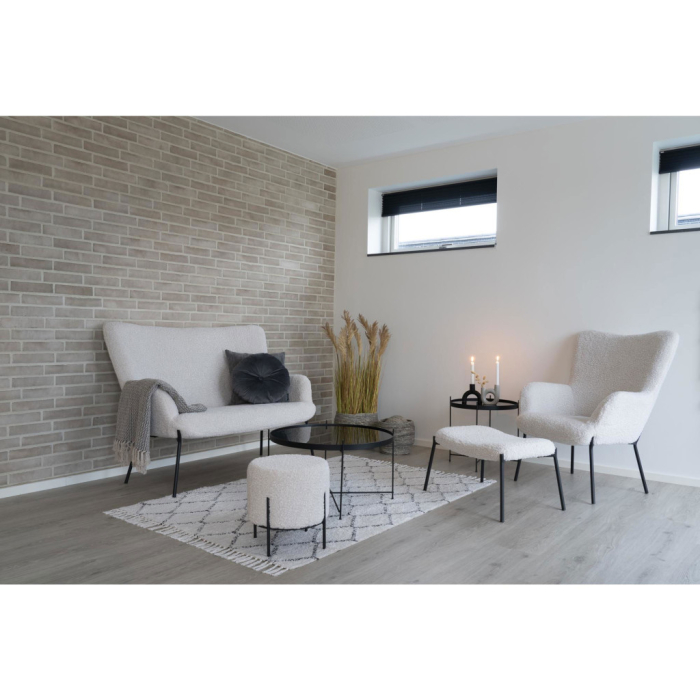 House Nordic Alford puff alb cu picioare negre [6]