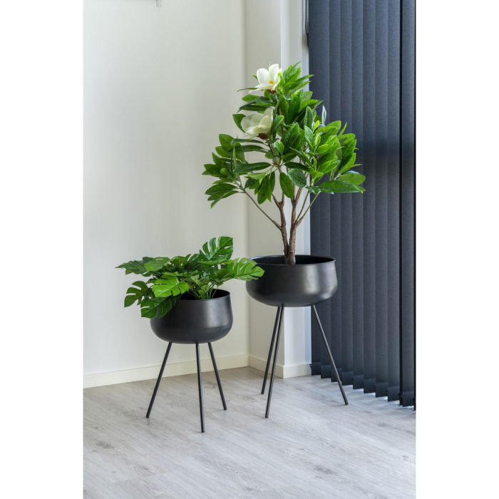 House Nordic Ardola Ghivece de flori, oțel, negru, 2pcs [4]