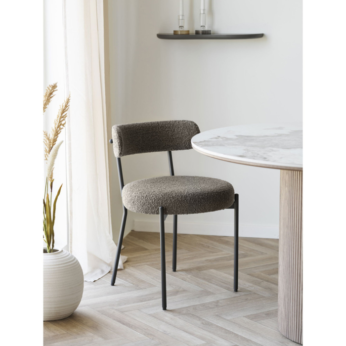 House Nordic Badalona Scaun de masă, cataramă, maro, negru [6]