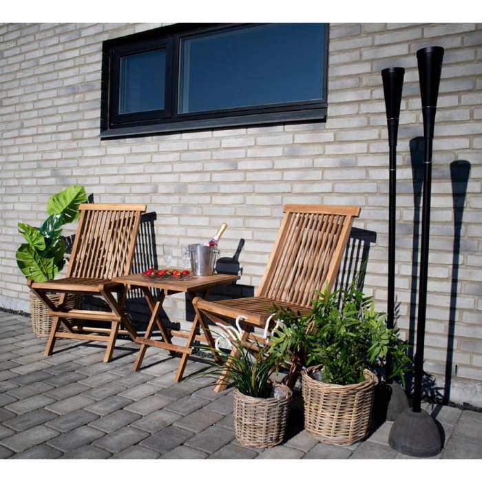 House Nordic Bilbao masă mică, lemn de tec, natural, 50x50x50 cm [8]