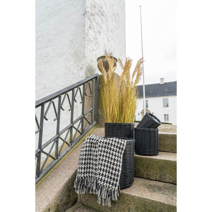 House Nordic Coșuri Bogor, kubu rattan, negru 4 buc [4]