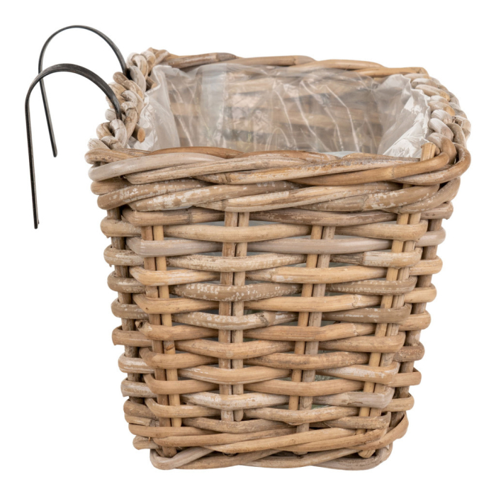 House Nordic Cutie de flori din răchită Batu, rattan cubu, natural 60x20x23 cm [4]