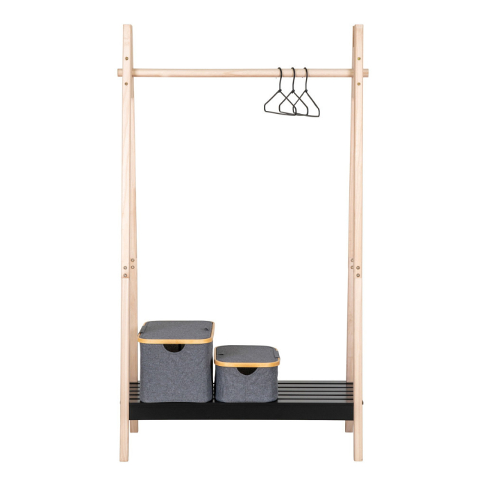 House Nordic Dulap de haine Torino, MDF, natural/negru [4]